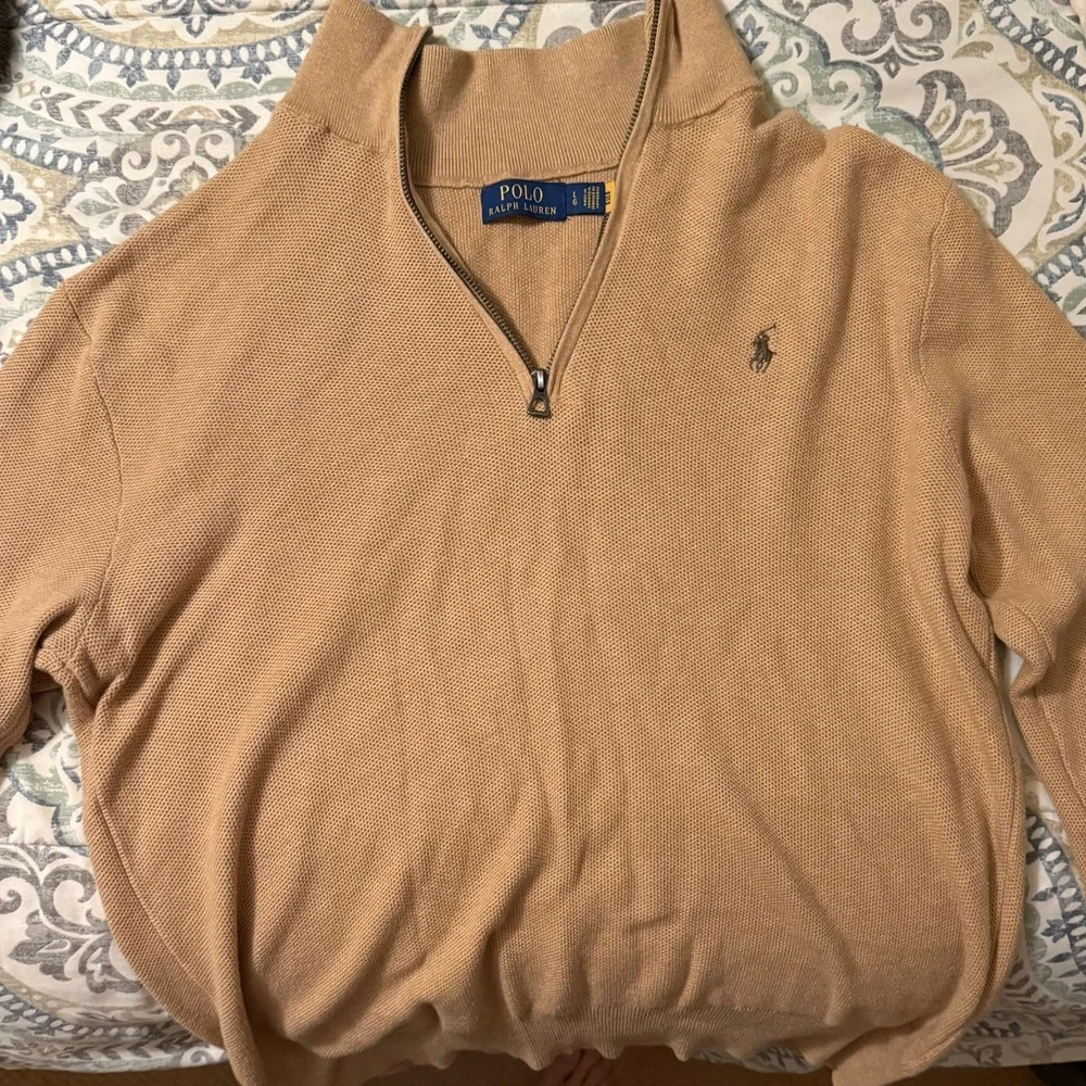 Polo Ralph Lauren 1/4 zip Sweater men’s L - Picture 2 of 5